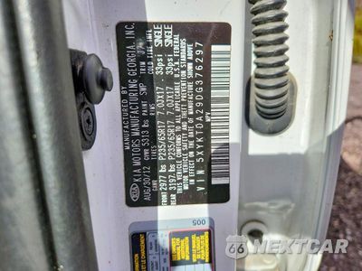 Zdjęcie 12 z 12 samochodu: 2013 KIA SORENTO LX VIN:5XYKTDA29DG376297 - miniatura