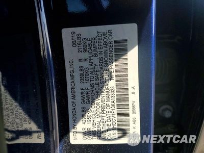 Zdjęcie 12 z 12 samochodu: 2019 HONDA ACCORD LX VIN:1HGCV1F13KA133323 - miniatura
