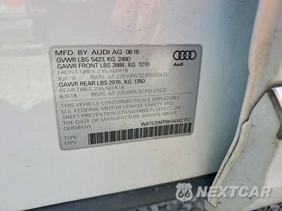 Zdjęcie 13 z 13 samochodu: 2017 AUDI Q5 PREMIUM VIN:WA1C2AFP8HA042157 - miniatura