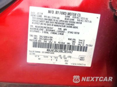 Zdjęcie 13 z 13 samochodu: 2019 FORD ECOSPORT SE VIN:MAJ6S3GLXKC285447 - miniatura