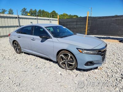 Czwarte zdjęcie samochodu z boku: 2021 HONDA ACCORD SPORT VIN:1HGCV1F32MA055654 - miniatura