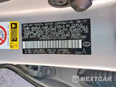 Zdjęcie 12 z 12 samochodu: 2013 LEXUS CT 200 VIN:JTHKD5BH1D2165304 - miniatura