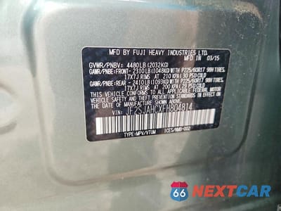 Zdjęcie 12 z 12 samochodu: 2015 SUBARU FORESTER 2.5I LIMITED VIN:JF2SJAHCXFH804814 - miniatura