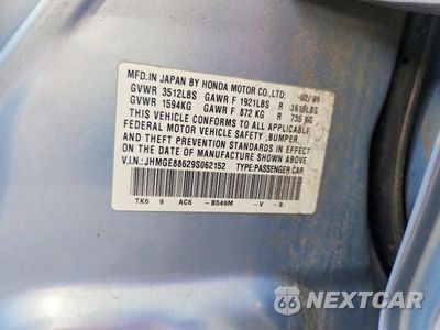 Zdjęcie 12 z 12 samochodu: 2009 HONDA FIT SPORT VIN:JHMGE88629S062152 - miniatura