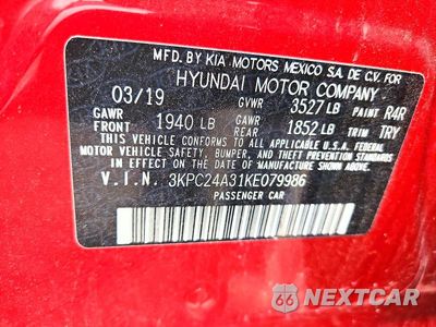 Zdjęcie 12 z 12 samochodu: 2019 HYUNDAI ACCENT SE VIN:3KPC24A31KE079986 - miniatura