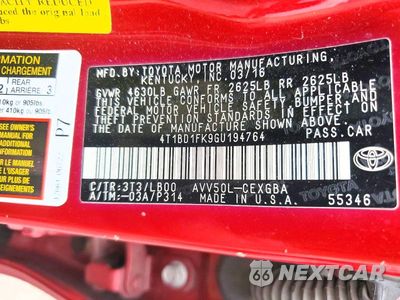 Zdjęcie 12 z 12 samochodu: 2016 TOYOTA CAMRY HYBRID XLE VIN:4T1BD1FK9GU194764 - miniatura