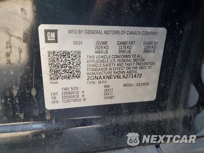 Zdjęcie 13 z 13 samochodu: 2020 CHEVROLET EQUINOX PREMIER VIN:2GNAXNEV6L6271472 - miniatura