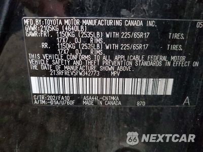 Zdjęcie 13 z 13 samochodu: 2015 TOYOTA RAV4 XLE VIN:2T3RFREV5FW342773 - miniatura
