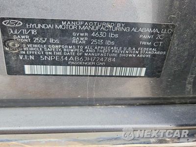 Zdjęcie 12 z 12 samochodu: 2018 HYUNDAI SONATA LIMITED 2.0T+ VIN:5NPE34AB6JH724784 - miniatura