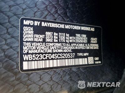Zdjęcie 13 z 13 samochodu: 2025 BMW IX XDRIVE50 VIN:WB523CF04SCS20537 - miniatura