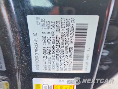 Zdjęcie 12 z 12 samochodu: 2019 HONDA ACCORD SPORT VIN:1HGCV1F3XKA027078 - miniatura