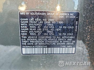 Zdjęcie 14 z 14 samochodu: 2026 VOLKSWAGEN ATLAS SE VIN:1V2KN2CA1TC500745 - miniatura