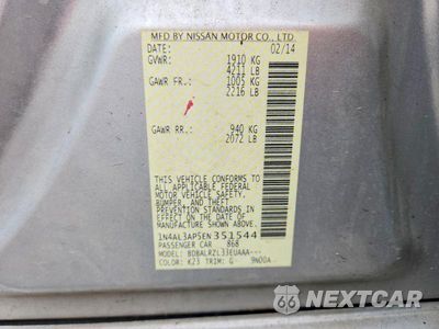 Zdjęcie 12 z 12 samochodu: 2014 NISSAN ALTIMA 2.5 S VIN:1N4AL3AP5EN351544 - miniatura