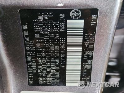 Zdjęcie 12 z 12 samochodu: 2022 TOYOTA CAMRY LE VIN:4T1C11AK1NU667686 - miniatura