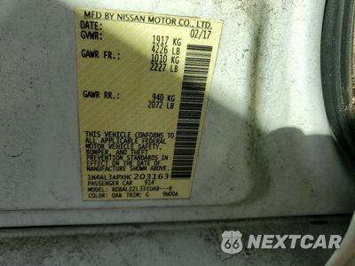 Zdjęcie 12 z 12 samochodu: 2017 NISSAN ALTIMA 2.5 SV VIN:1N4AL3APXHC203163 - miniatura