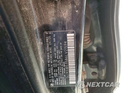 Zdjęcie 12 z 12 samochodu: 2006 BMW X5 4.4I VIN:5UXFB53586LV21594 - miniatura
