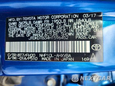 Zdjęcie 12 z 12 samochodu: 2017 TOYOTA PRIUS C ONE VIN:JTDKDTB34H1596452 - miniatura