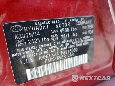 Zdjęcie 12 z 12 samochodu: 2015 HYUNDAI SONATA HYBRID BASE VIN:KMHEC4A41FA128560 - miniatura