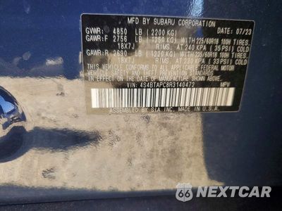 Zdjęcie 14 z 14 samochodu: 2024 SUBARU OUTBACK TOURING VIN:4S4BTAPC8R3140472 - miniatura