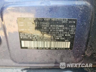 Zdjęcie 14 z 14 samochodu: 2016 SUBARU OUTBACK 2.5I LIMITED VIN:4S4BSANC9G3285510 - miniatura