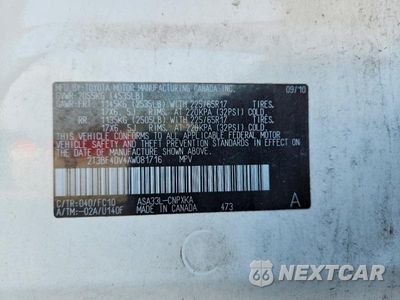 Zdjęcie 13 z 13 samochodu: 2010 TOYOTA RAV4 BASE VIN:2T3BF4DV4AW081716 - miniatura