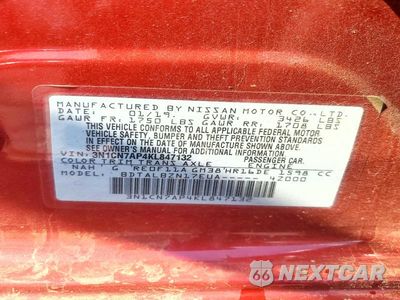 Zdjęcie 12 z 12 samochodu: 2019 NISSAN VERSA SV VIN:3N1CN7AP4KL847132 - miniatura