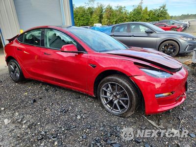 Czwarte zdjęcie samochodu z boku: 2022 TESLA MODEL 3 VIN:5YJ3E1EA8NF371518 - miniatura