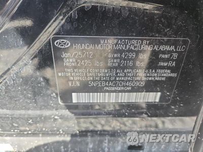 Zdjęcie 12 z 12 samochodu: 2012 HYUNDAI SONATA GLS VIN:5NPEB4AC7CH460909 - miniatura