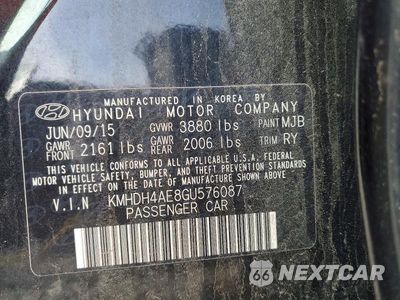 Zdjęcie 13 z 13 samochodu: 2016 HYUNDAI ELANTRA VALUE EDITION VIN:KMHDH4AE8GU576087 - miniatura