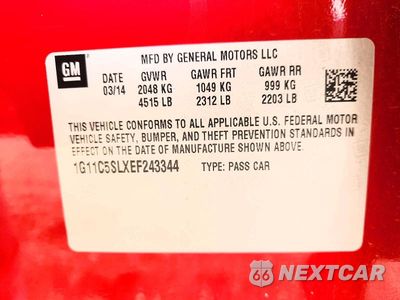 Zdjęcie 13 z 13 samochodu: 2014 CHEVROLET MALIBU 1LT VIN:1G11C5SLXEF243344 - miniatura