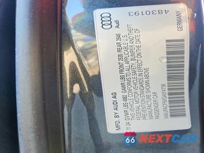 Zdjęcie 12 z 12 samochodu: 2025 AUDI A5 PREMIUM PLUS 45 VIN:WAUFACF5XSA014736 - miniatura