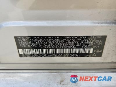 Zdjęcie 13 z 13 samochodu: 2009 LEXUS IS 250 BASE VIN:JTHBK262692090746 - miniatura