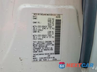 Zdjęcie 13 z 13 samochodu: 2010 NISSAN PATHFINDER S FE+ VIN:5N1AR1NN4AC604389 - miniatura