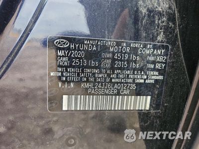 Zdjęcie 12 z 12 samochodu: 2020 HYUNDAI SONATA HYBRID BLUE VIN:KMHL24JJ6LA012735 - miniatura