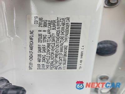 Zdjęcie 12 z 12 samochodu: 2019 ACURA TLX VIN:19UUB1F38KA010602 - miniatura