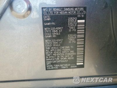 Zdjęcie 13 z 13 samochodu: 2019 NISSAN ROGUE SV VIN:KNMAT2MT2KP554257 - miniatura