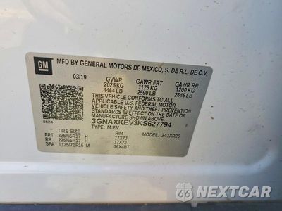 Zdjęcie 13 z 13 samochodu: 2019 CHEVROLET EQUINOX LT VIN:3GNAXKEV3KS627794 - miniatura