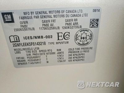 Zdjęcie 13 z 13 samochodu: 2015 CHEVROLET EQUINOX LS VIN:2GNFLEEK5F6143218 - miniatura