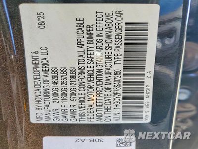 Zdjęcie 10 z 10 samochodu: 2025 HONDA ACCORD HYBRID SPORT-L VIN:1HGCY2F78SA072150 - miniatura