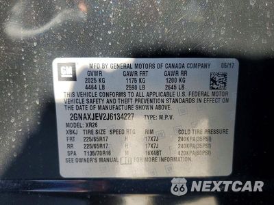 Zdjęcie 13 z 13 samochodu: 2018 CHEVROLET EQUINOX LT VIN:2GNAXJEV2J6134227 - miniatura