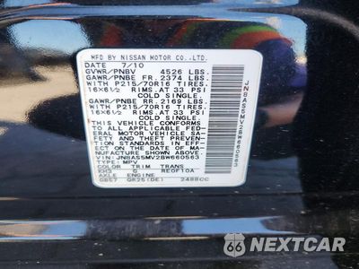 Zdjęcie 13 z 13 samochodu: 2011 NISSAN ROGUE S VIN:JN8AS5MV2BW660563 - miniatura