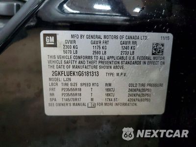 Zdjęcie 13 z 13 samochodu: 2016 GMC TERRAIN SLT VIN:2GKFLUEK1G6181313 - miniatura
