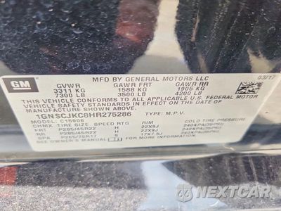 Zdjęcie 13 z 13 samochodu: 2017 CHEVROLET SUBURBAN C1500 PREMIER VIN:1GNSCJKC8HR275286 - miniatura
