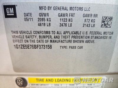 Zdjęcie 12 z 12 samochodu: 2011 CHEVROLET MALIBU LTZ VIN:1G1ZE5E76BF373158 - miniatura