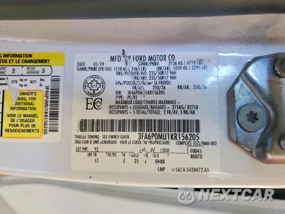 Zdjęcie 12 z 12 samochodu: 2019 FORD FUSION SEL VIN:3FA6P0MU1KR156205 - miniatura