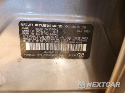 Zdjęcie 12 z 12 samochodu: 2020 MITSUBISHI MIRAGE ES VIN:ML32A3HJ1LH009707 - miniatura