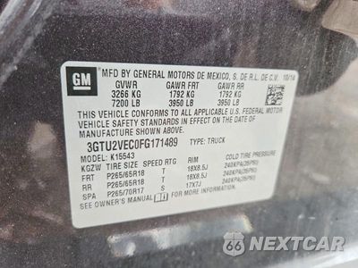 Zdjęcie 12 z 12 samochodu: 2015 GMC SIERRA K1500 SLT VIN:3GTU2VEC0FG171489 - miniatura