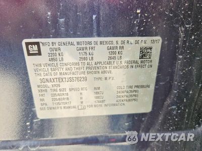 Zdjęcie 13 z 13 samochodu: 2018 CHEVROLET EQUINOX LT VIN:3GNAXTEX7JS576239 - miniatura