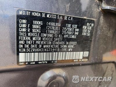Zdjęcie 13 z 13 samochodu: 2019 HONDA HR-V LX VIN:3CZRU6H31KG714418 - miniatura