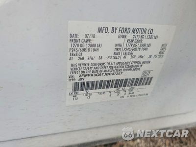 Zdjęcie 13 z 13 samochodu: 2018 FORD EDGE SE VIN:2FMPK3G97JBC47297 - miniatura